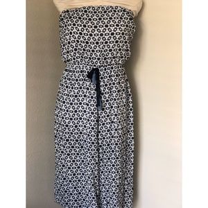 Xhilaration Navy Blue/White Long Romper